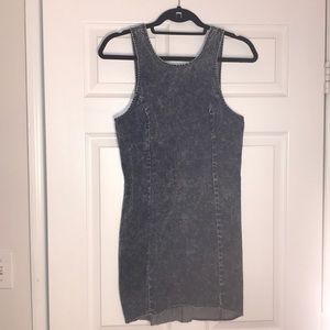 Lush Low-Back Denim Dress
